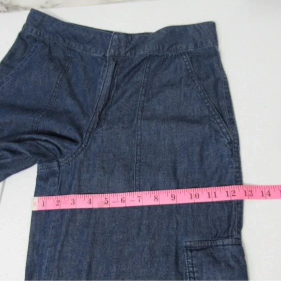 DKNY Chambray Casual Cargo Pants Size 4 - Picture 12 of 16